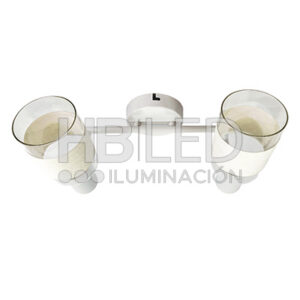 Foco Apliqué Sobrepuesto 2xE-14  Zaurak Blanco (SKU:73522712)