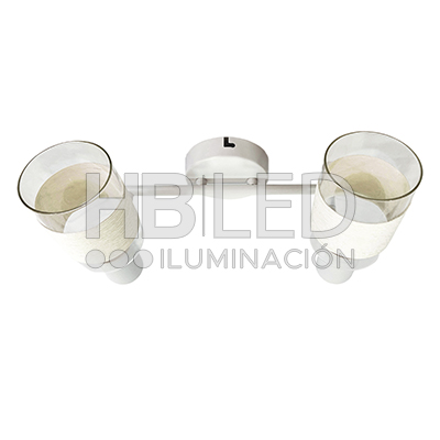 Foco Apliqué Sobrepuesto 2xE-14  Zaurak Blanco (SKU:73522712) https://www.hbled.cl/wp-content/uploads/2025/04/73522712-4.jpg