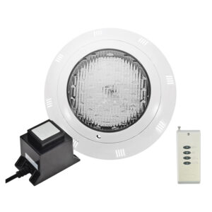 Foco Piscina LED RGB Con Control 18W + Fuente de Poder 30VA (SKU:G7676+11924)