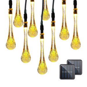 Guirnalda Solar Hada de Gotas 50 Led 7 Metros Cálidas (SKU:C8155)