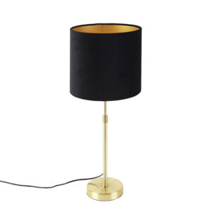 Lámpara de Mesa «Varella» Con Pantalla E-27 Dorado