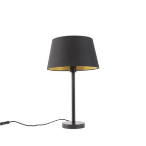 Lámpara de Mesa «Leonor» Con Pantalla E-27 Negro