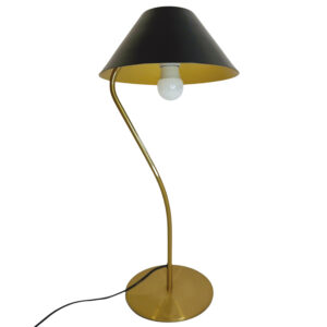 Lámpara de Mesa «Dori» Con Pantalla E-27 Dorada