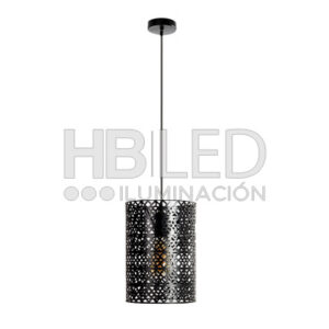 Lámpara Colgante Pantalla Aluminio Negro Porta E-27 (SKU:LC0350)