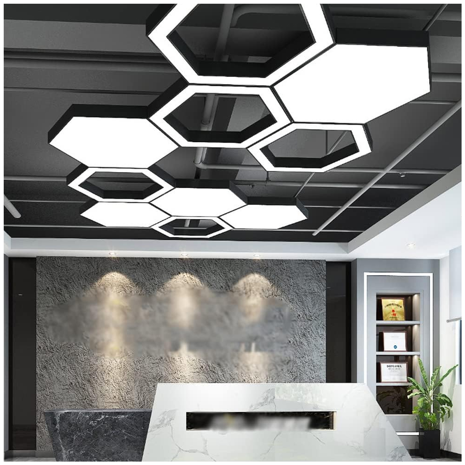 Lámpara Colgante Hexagonal Negra 50w- 60 cms CCT https://www.hbled.cl/wp-content/uploads/2025/05/36703-6.jpg