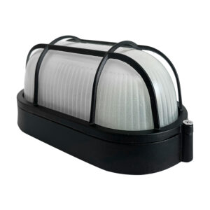 Foco Tortuga Porta E-27 Ovalado Con Rejilla Exterior