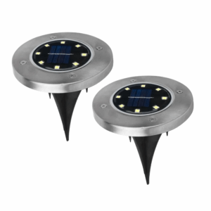 Pack 2 Estaca Solar LED Round Floor- Luz Neutra