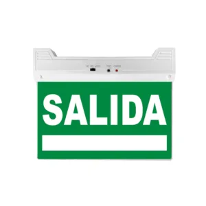 Señalética Letrero Salida Led Ecoees Fondo Verde Letra 3W SEC