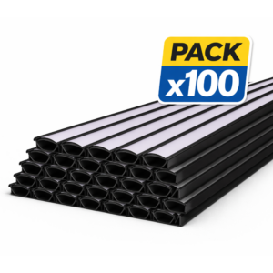 Pack 100 Perfil Esquinero Alto 2m 601 Negro 0.45mm