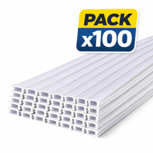 Pack 100 Perfil Embutido Alto 2m 509 Aluminio 0.5mm