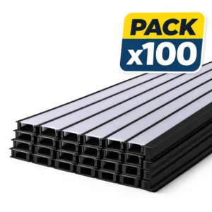 Pack 100 Perfil Sobrepuesto Alto 2m 509 Negro 0.5mm