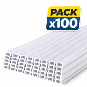 Pack 100 Perfil Sobrepuesto Alto 2m 509 Blanco 0.5mm