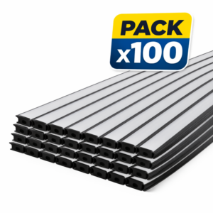 Pack 100 Perfil Embutido 2M 508 Negro 0,5mm