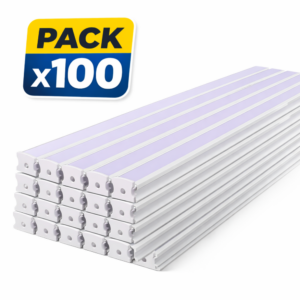 Pack 100 Perfil Sobrepuesto Alto 2m 1714 Blanco 0.6mm