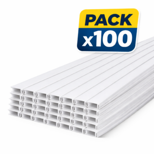 Pack 100 Perfil Embutido Alto 2m 1714A Blanco 0.6mm